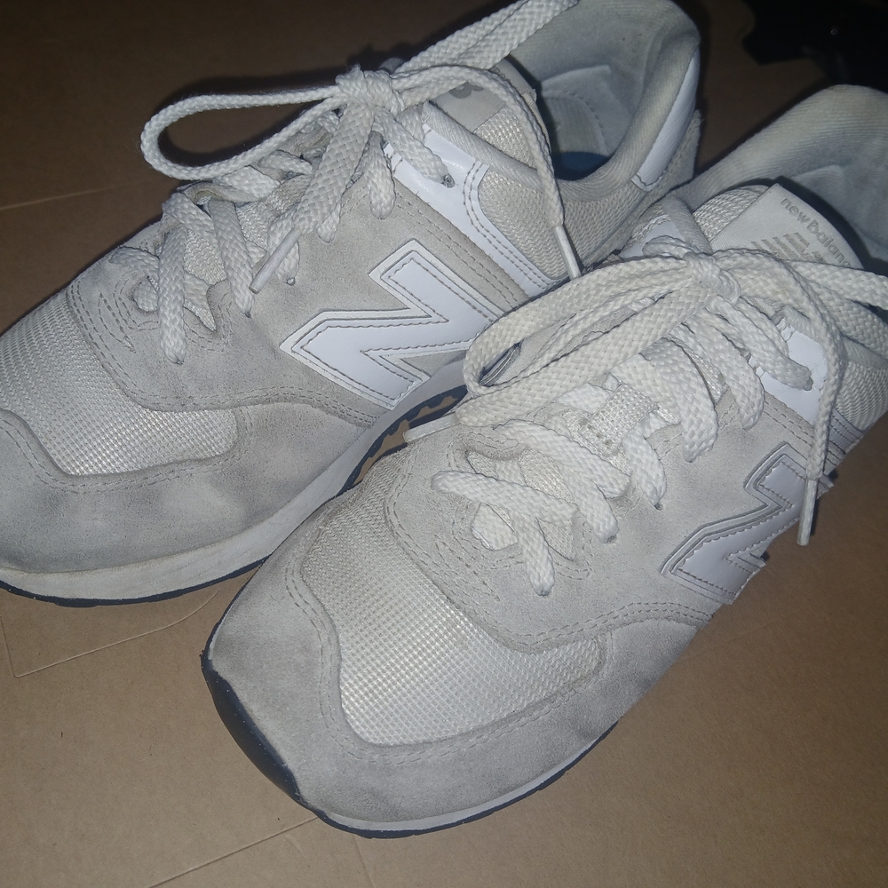 New Balance Women's Cream and White Athletic Shoes